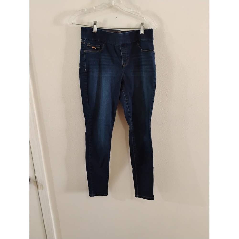 Nine West Jeans Womens 6 Gramercy Pull On Skinny Jeans Dark Wash Denim Leggings